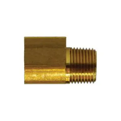 Midland Industries 12057 - 90° Elbow, 1/8" Female Inverted Flared x 1/8" NPT(M)F, Brass