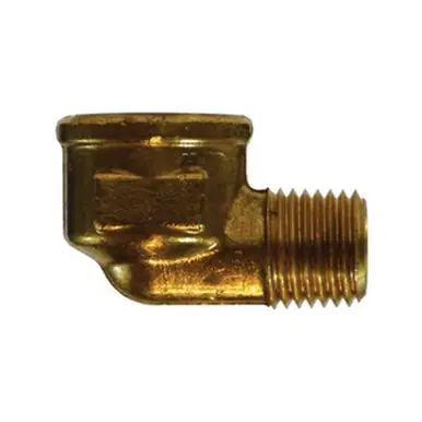 Midland Industries 28259 - 90° Barstock Reducing Street Elbow, 1/8" NPT(F)F x 1/16" NPT(M)F, Brass