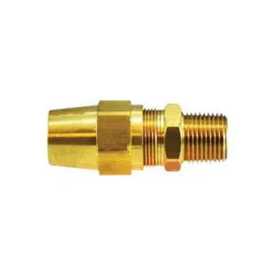 Midland Industries 38224 - Adapter, 1/2" Tube OD x 1/4" Male NPTF, Brass