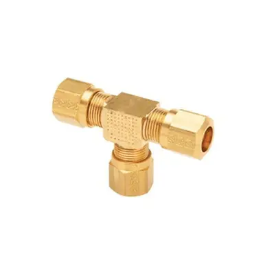 Midland Industries NT264X4 - Tee, 1/4" Tube OD x 1/4" Tube OD x 1/4" Tube OD, Brass