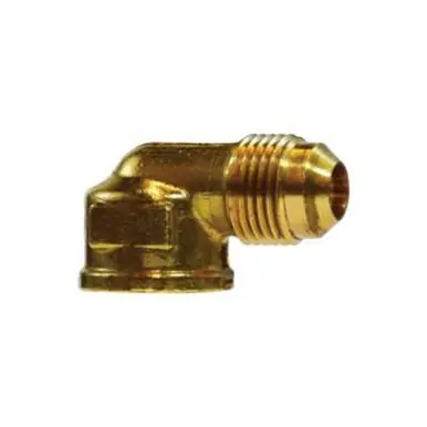 Midland Industries 10318 - 90° Elbow, 3/8" Male Flared x 1/8" NPT(F)F, Brass
