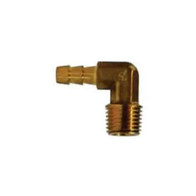 Midland Industries 707020-0604 - 90° Elbow, 3/8" Hose Barbed x 1/4" MIP, Brass