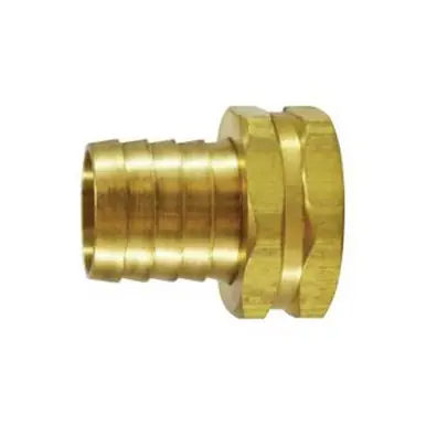 Midland Industries 30548 - Short Shank Hex Adapter, 1" Garden Hose Barbed x 1" FNPSM, Brass