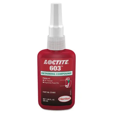 LOCTITE 231099 603 Retaining Compound Oil Tolerant, 50ml Bottle, Green, 3,770psi