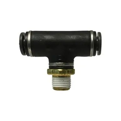 Midland Industries 725301C - Fixed Branch Tee, 5/32" Push-In x 5/32" Push-In x 1/16" MPT, Composite