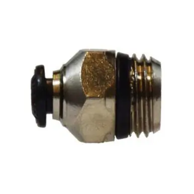 Midland Industries 20628N - Straight Adapter, 6mm Push-In x 3/8" MPT, Brass, Nickel-Plated