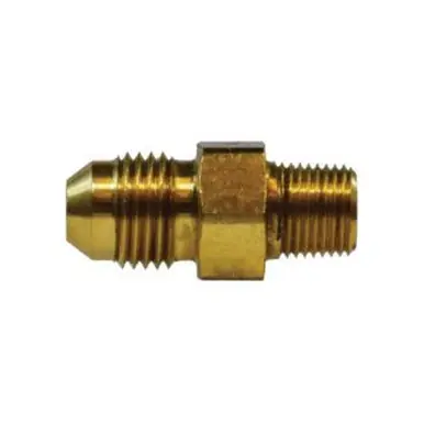 Midland Industries 28703 - Straight Adapter, 7/16" Male JIC x 3/8" MIP, 1.42" Brass