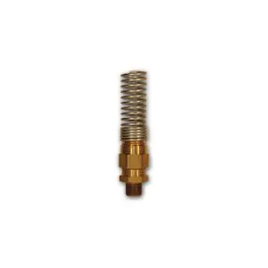 Midland Industries HE68G-64 - Adapter w/ Spring, 3/8" Hose x 1/4" MPT, Brass