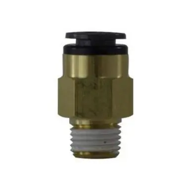 Midland Industries 680606C - Straight Connector, 3/8" Push-In x 3/8" MIP, Composite