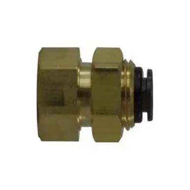 Midland Industries 860402C - Bulkhead Connector, 1/4" Push-In x 1/8" FPT, Composite