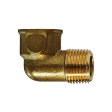 Midland Industries 28167 - 90° Street Elbow, 3/8" NPT(M) x 3/8" NPT(F), Brass