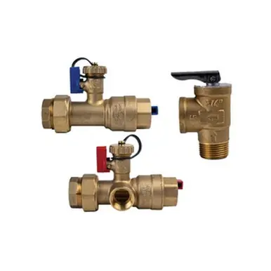 Midland Industries 945703 - Tankless Water Heater Valve Kit, 1" NPT(F) x NPT(F), Lead-Free Brass,