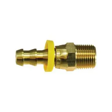 Midland Industries 30422 - Straight Swivel Connector, 1/4" Push" Tube x 1/8" MIP, Brass