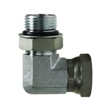 Midland Industries 6901NWO104 - 90° Swivel Adapter Elbow, 7/8" Male ORB x 1/4" FNPSM, Steel