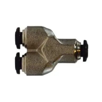 Midland Industries 20814N - Union Wye, 6mm Push-In x 6mm Push-In x 6mm Push-In, Brass,
