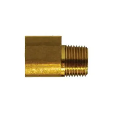 Midland Industries 12114 - 45° Elbow, 1/2" Inverted Flared x 1/4" Male NPTF, Brass