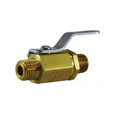Midland Industries 46912 - Miniature Ball Valve, 1/4" Nominal, MIP x MIP, 1000 psig Pressure, Brass