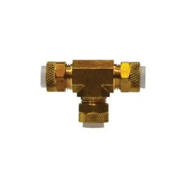 Midland Industries 20253 -Poly-Flo Union Tee, 1/2" Tube OD x 1/2" Tube OD x 1/2" Tube OD, Brass