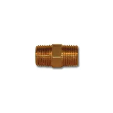Midland Industries LF122-16 - Hex Nipple, 1" MPT x 1" MPT, 1-3/4" Brass