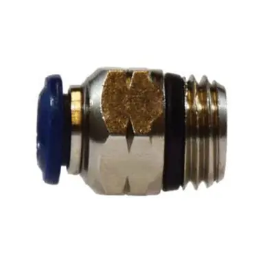 Midland Industries 20058N - Straight Adapter, 3/8" Push-In x 1/4" NPT(M) Global, Brass,