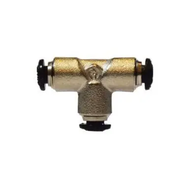 Midland Industries 20610N - Union Tee, 4mm Push-In x 4mm Push-In x 4mm Push-In, Brass,