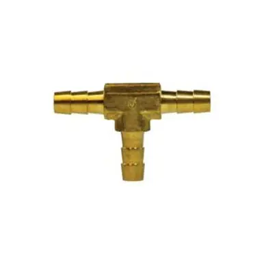 Midland Industries 707024-04 - Tee, 1/4" Hose Barbed x 1/4" Hose Barbed x 1/4" Hose Barbed, Brass