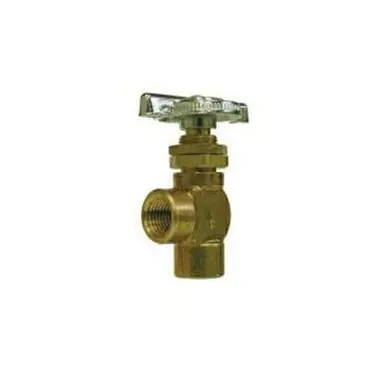 Midland Industries 46801 - Panel Style Angle Needle Valve, 1/4" Nominal, FPT, Brass Body