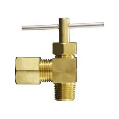 Midland Industries 46014 - Needle Valve, 5/16 x 1/4" Nominal, Compression x MPT, 150 psi Pressure,