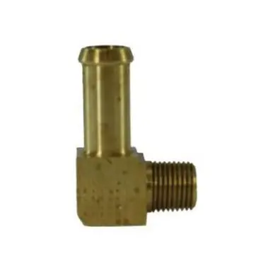 Midland Industries 38864 - 90° Elbow, 5/16" Beaded Hose Barbed x 1/4" MIP, Brass