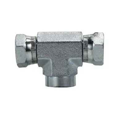 Midland Industries 1602128 - Swivel Tee, 3/8" FNPSM x 3/8" FNPSM x 1/2" Female Pipe, Steel