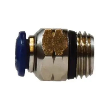 Midland Industries 20531N - Straight Connector, 5/16" Tube OD x 1/4" MIP, Brass, Nickel-Plated