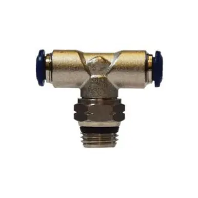 Midland Industries 20105N - Swivel Branch Tee, 1/4" Tube OD x 1/8" MIP x 1/4" Tube OD, Brass,