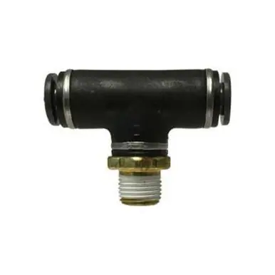 Midland Industries 720606SC - Fixed Branch Tee, 3/8" Push-In x 3/8" Push-In x 3/8" MIP, Composite