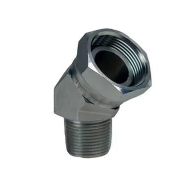 Midland Industries 15031620 - 45° Elbow Adapter, 1" Male Pipe x 1-1/4" FNPSM, Steel