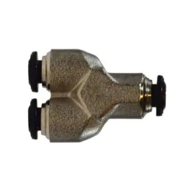 Midland Industries 20744N - Union Wye, 3mm Push-In x 3mm Push-In x 3mm Push-In, Brass,