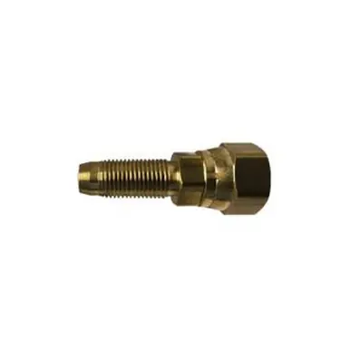 Midland Industries 32770 - Reusable Swivel Stem Adapter, 1/4" Hose Barbed x 1/4" FNPSM, Brass