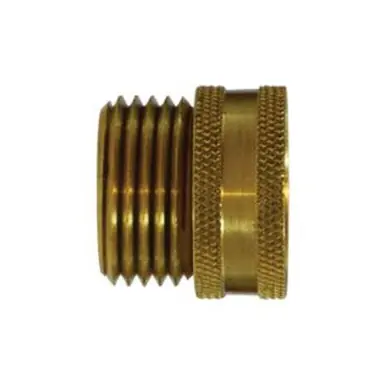 Midland Industries 30000 - Straight Swivel Adapter, 3/4" MGH x 3/4" FGH, Brass