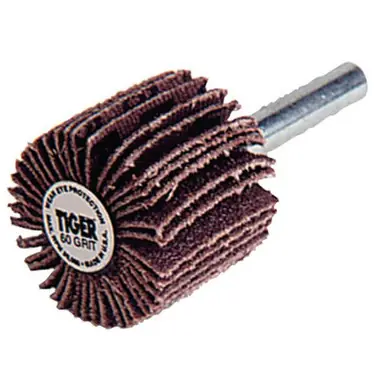 WEILER 52487 Tiger Mounted Flap Wheels, 2 1/2", 80 Grit, 23000RPM (10pk)