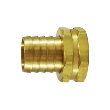 Midland Industries 30547 - Short Shank Hex Adapter, 3/4" Garden Hose Barbed x 3/4" FNPSM, Brass