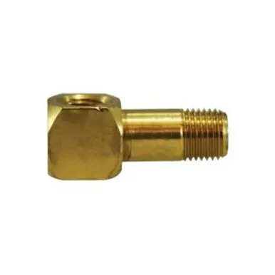 Midland Industries 28441 - 90° Long Street Elbow, 1/8" FIP x 1/8" MIP, Brass
