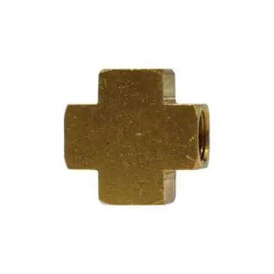 Midland Industries 23950X2 - Cross, 1/8" FPT x 1/8" FPT x 1/8" FPT x 1/8" FPT, Brass