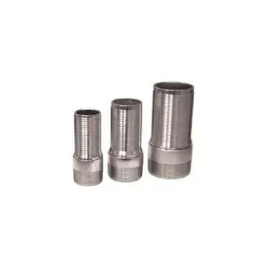 Midland Industries CNL-400CR-SP - Crimplok Combination Long Nipple, 4" Hose Barbed x 4" MIP, Steel,