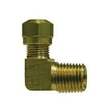Midland Industries 38111 - 90° Elbow, 3/4" Tube OD x 3/4" NPT(M)F, Brass