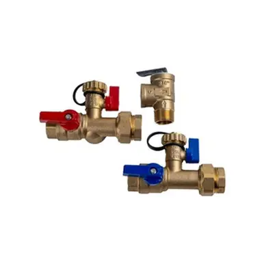 Midland Industries 945702 - Tankless Water Heater Valve Kit, 3/4" NPT(F) x NPT(F), Lead-Free Brass,