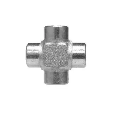 Midland Industries 56526 - Pipe Cross, 3/8" FPT x 3/8" FPT x 3/8" FPT x 3/8" FPT, Steel