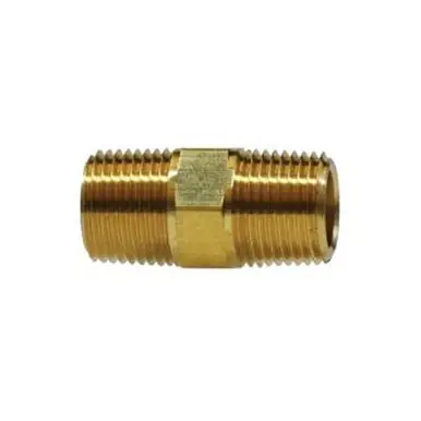 Midland Industries 28210 - Hex Nipple, 1/16" NPT(M)F x 1/16" NPT(M)F, 0.97", Brass