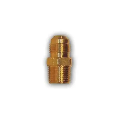 Midland Industries LF48-68 - Half Union Adapter, 3/8" Male Flared x 1/2" MIP, Brass
