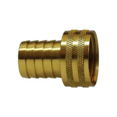 Midland Industries 209GHS-6E -Champion Brass Short Shank Swivel Adapter w/ Knurled Nut, 3/8" Hose
