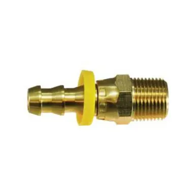 Midland Industries 30423 - Straight Swivel Connector, 3/8" Push" Tube x 1/8" MIP, Brass