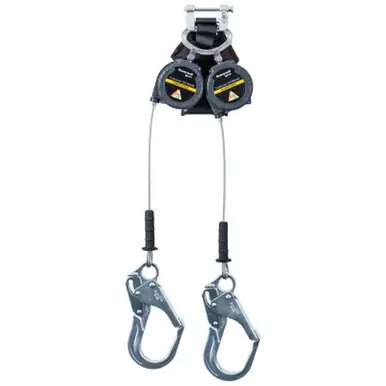 Honeywell MFLEC2-3/6FT TurboLite Edge Twin Leg Personal Fall Limiter, 6 ft, Steel Snap Hooks